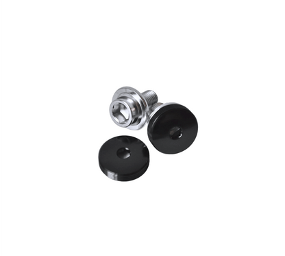 Kurbelschrauben mit Aluminium Dust Caps - schwarz
