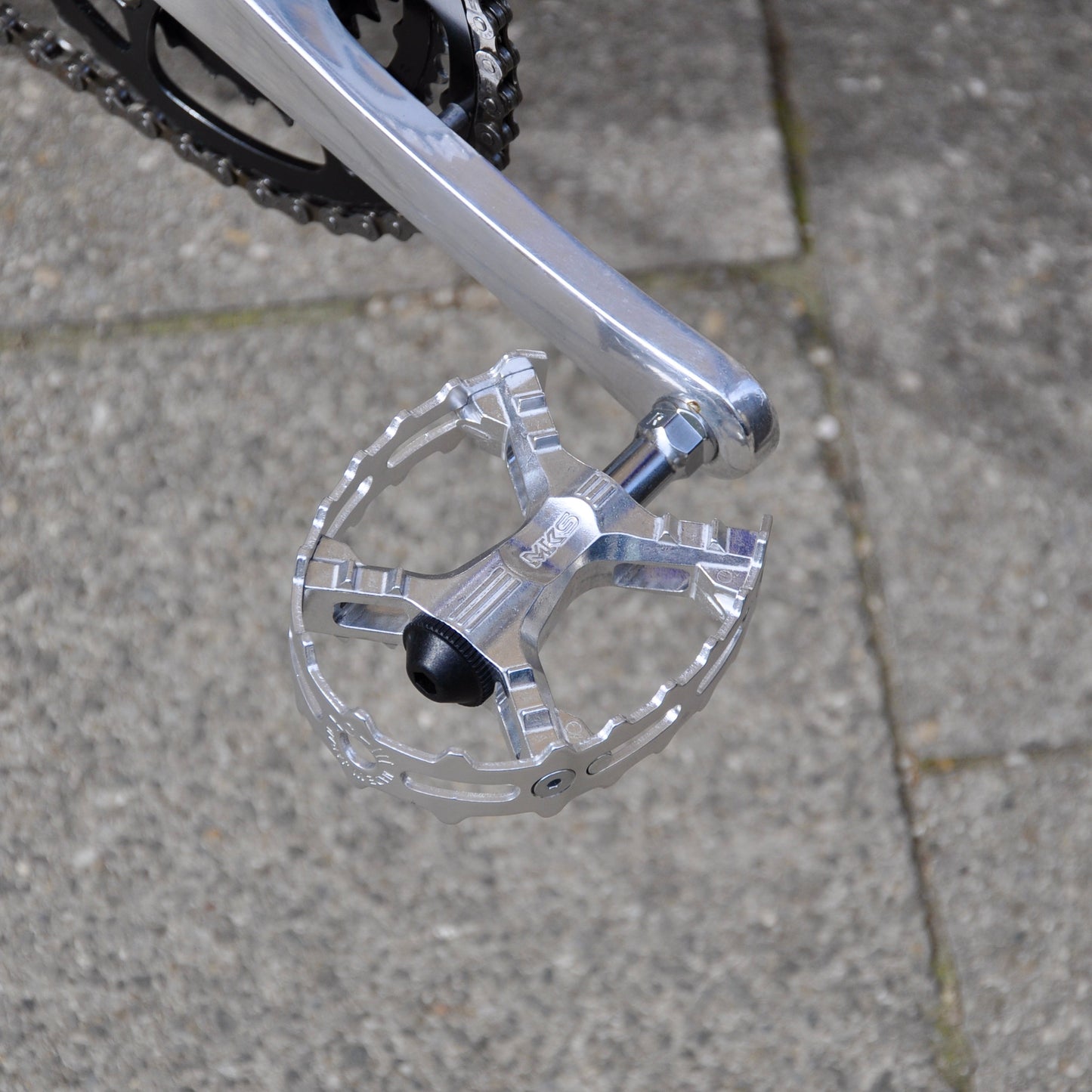 MKS XC-III Bear Trap Pedale - silber